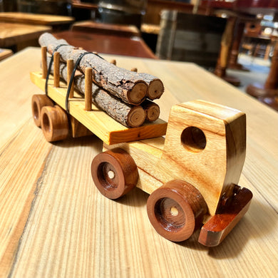 210mm Handmade Timber Flat nose Truck and Trailer w/logs