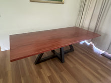 Load image into Gallery viewer, Custom made Red Gum Slab Dining Table