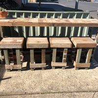 2400mm bar wooden recycled