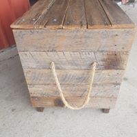 1050mm storage box on wheels wooden recycled