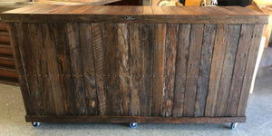 2100mm shop counter wooden recycled