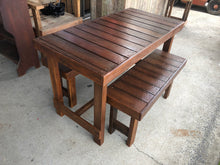 Load image into Gallery viewer, 940mm bench seat 1200mm table wooden recycled
