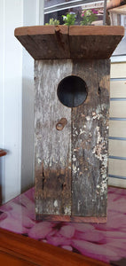 Bird box small wooden recycled