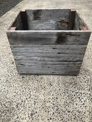 700mm square planter wooden recycled