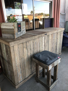 2100mm shop counter wooden recycled