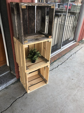 400mm square storage crate wooden recycled