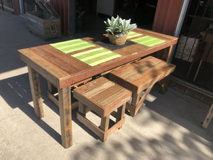 1800mm Outdoor dining table wooden recycled