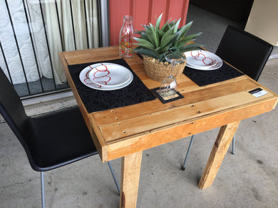 900mm cafe table wooden recycled
