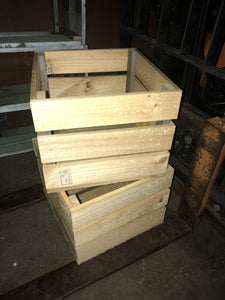 400mm square storage crate wooden recycled
